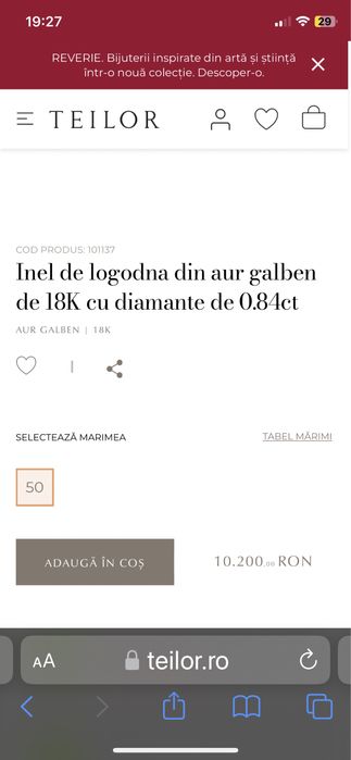 VandI / Schimb inel de logodna Teilor din aur 18k cu diamante