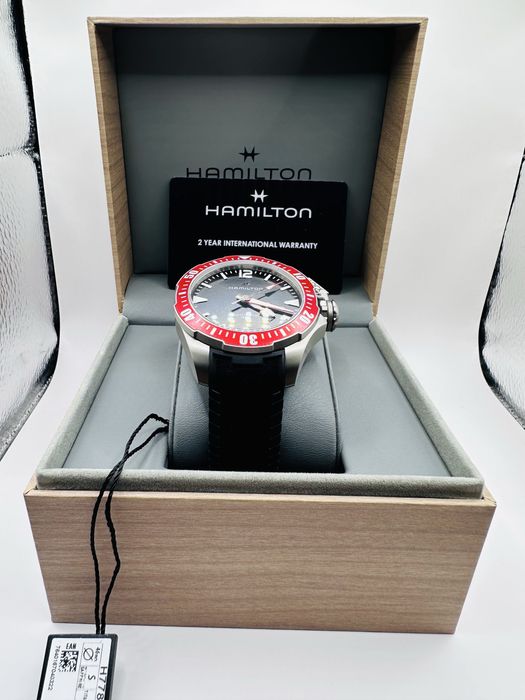 *Чисто Нов* Hamilton  Kahaki Navy Frogman Titanium