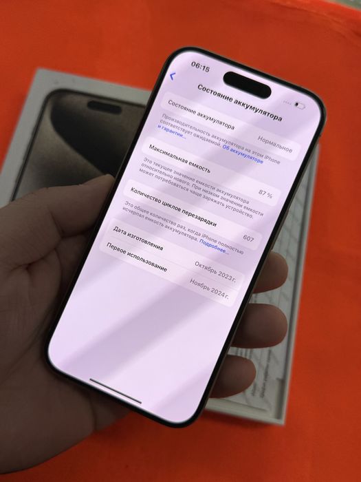 Iphone 15 Pro 128Gb емкость 87%