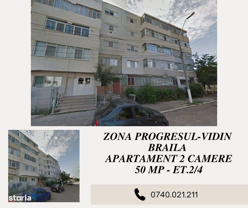 Zona Progresul-Vidin - Apartament 2 camere - 50 mp - Et.2/4, Braila