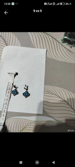 Серебряные серьги с марказитами. Винтаж