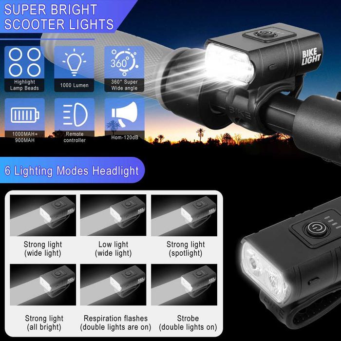 Лед фар за тротинетка, велосипед