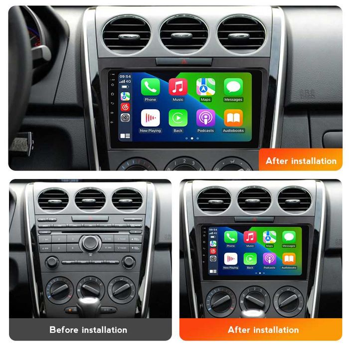 Navigatie Android 14 MAZDA CX 7 2006 - 15 1/8 Gb Waze CarPlay + CAMERA