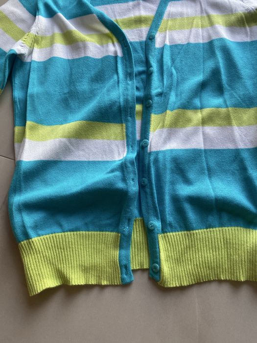 Pantaloni Karol ,purtati o singura data de culoare albastru cu alb mar