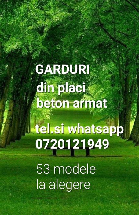 Garduri panouri beton armat.Livrare rapida.Montaj la cerere.