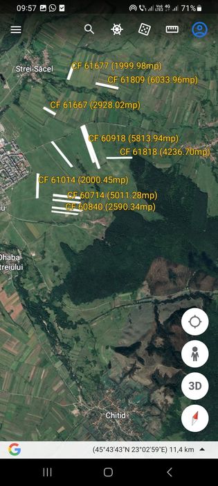 Teren extravilan in Calan 6.5 hectare