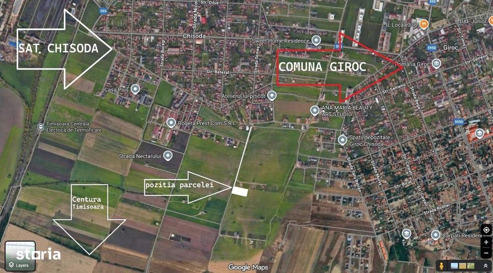 Teren de vanzare, in Chisoda, Timisoara