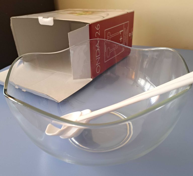 Borgonovo Italy - Купа за салата Onda 26 с два прибора за сервиране