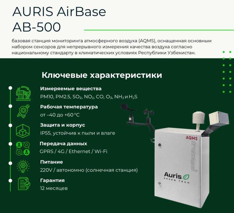 Atmosfera havo sifatini avtomat monitor stansiyalari, sertifikatga ega