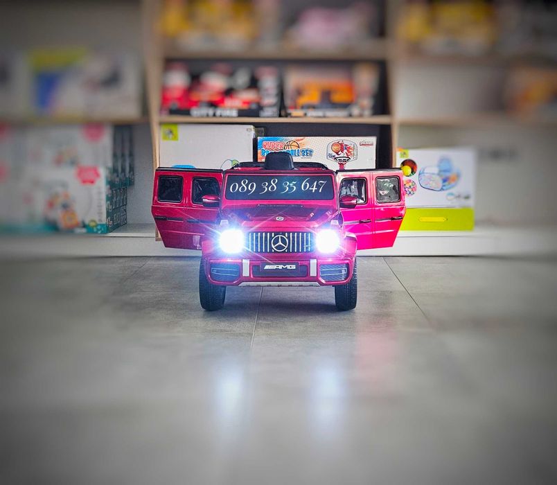 ХИТ!НОВО!Акумулаторен джип Mercedes G63 AMG с 12V,EVA гуми,металик,USB