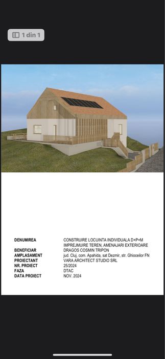 Teren cu proiect autorizat in Dezmir