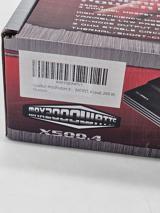 Amplificator de putere Excalibur X500.4 2000W cu 4 canale MOSFET