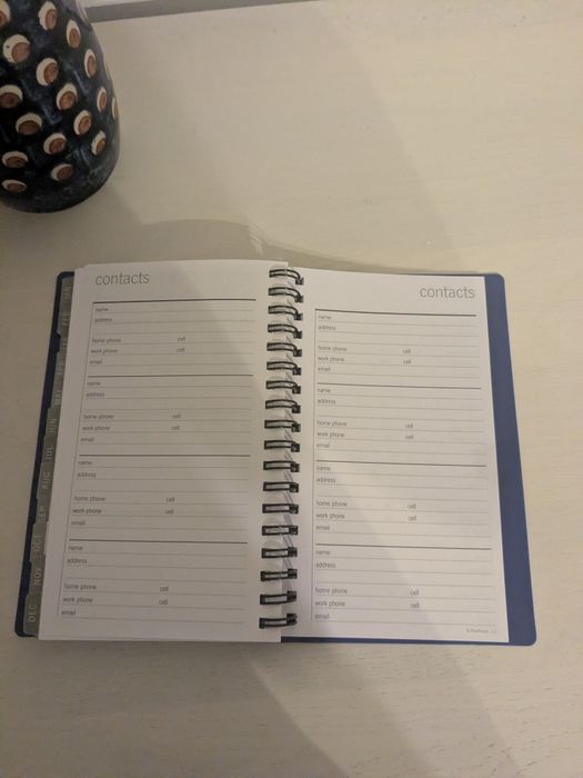 Mic caiet/calendar albastru