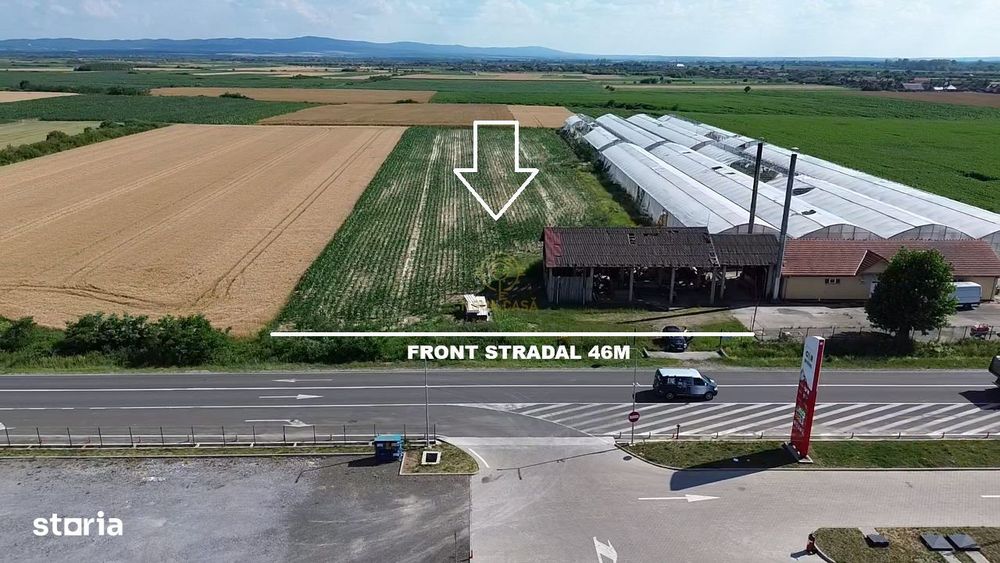 De Vanzare Teren Intravilan la DN19F /Front Stradal 46M/Gaz/Curent