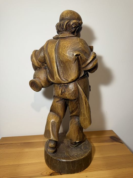 Sculptură lemn masiv Hangiu - Black Forest, antică, anii 1920-1950