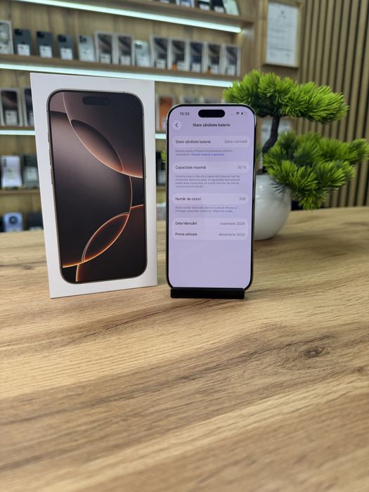 ‼️iPhone 16 Pro 128Gb Desert - Sanatate bat.92% - Garantie 12 luni