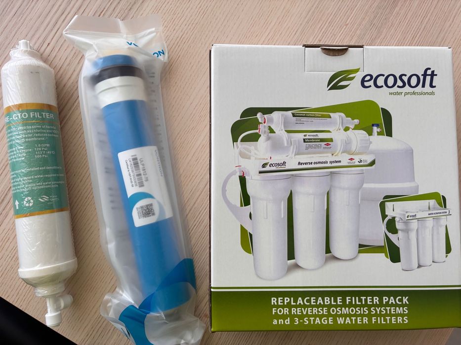 Ecosoft Standard 5-степенна система за обратна осмоза + резервоар + нови консумативи
