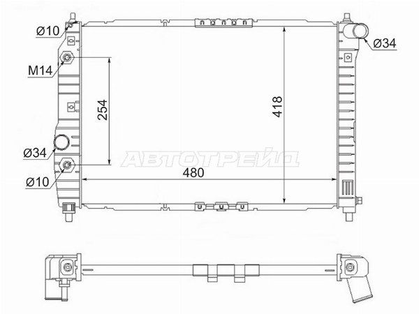 Радиатор Chevrolet Aveo