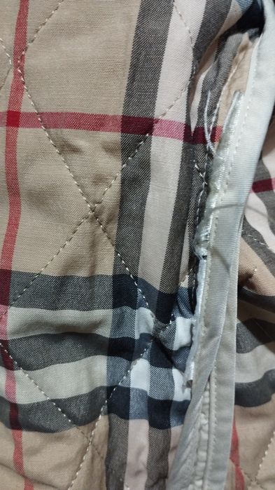 Стеганное пальто бербери S