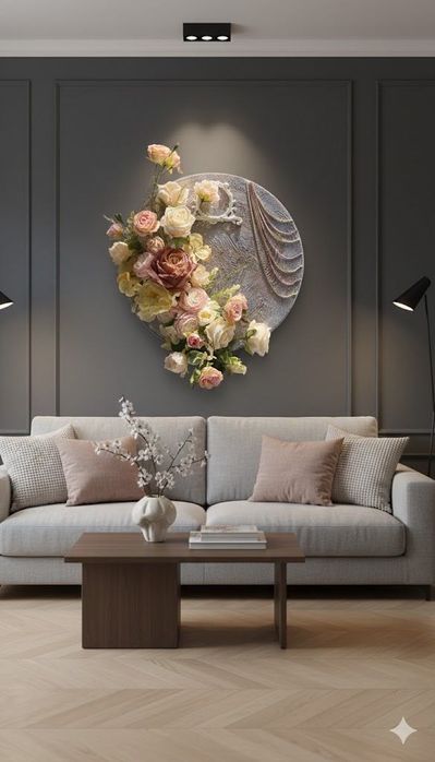 Авторска декоративна картина с 3D цветна композиция