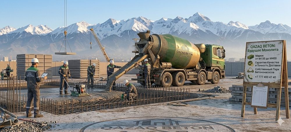 Доставка бетона Алматы от завода — цены 2026