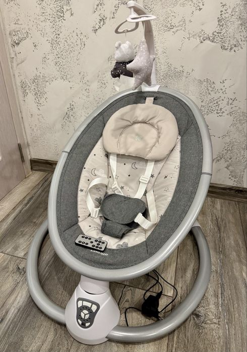 Бебешка електрическа люлка KikkaBoo - Twiddle Grey 2020
