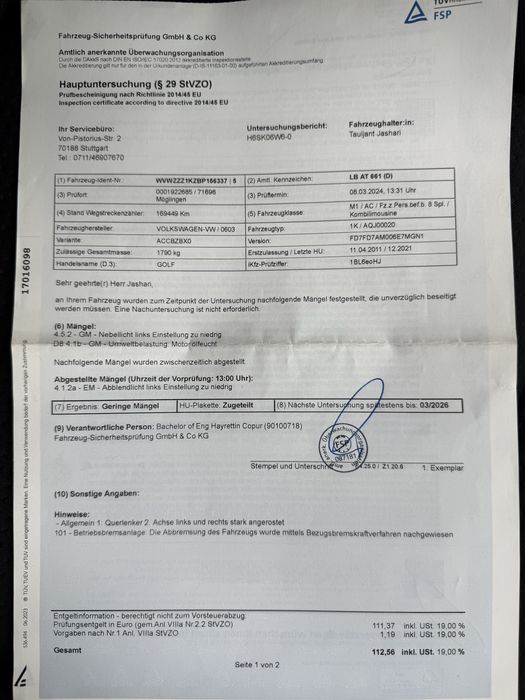 VW Golf 6 Team Automata 1.2 Benzina 178000 km