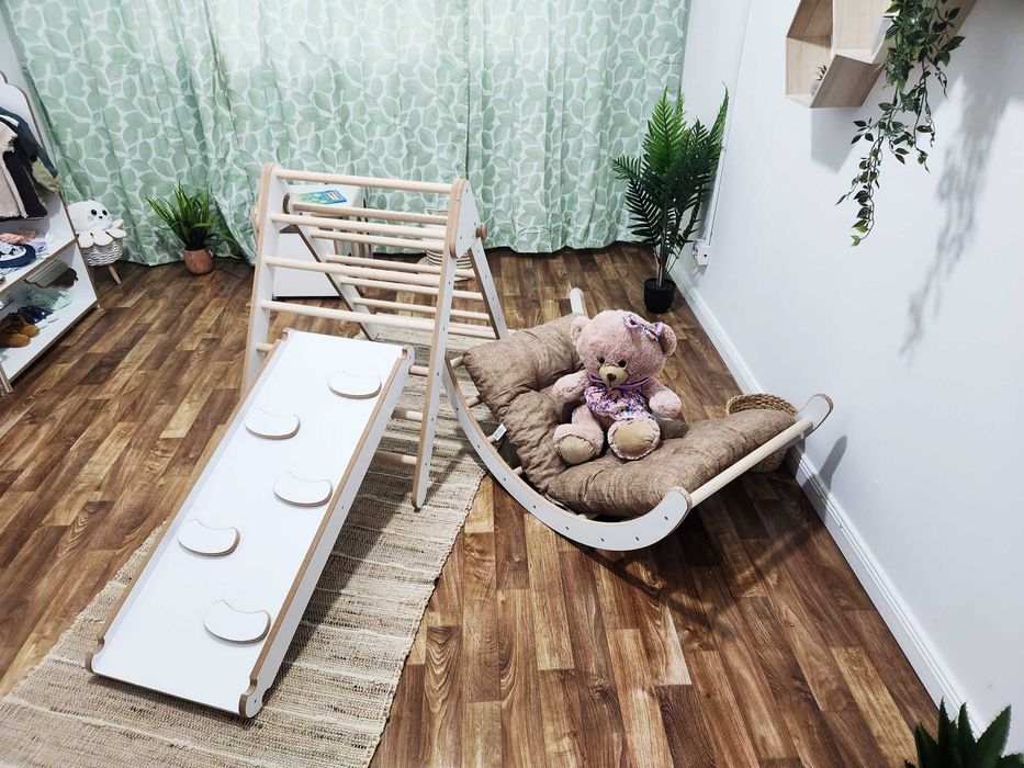 Montessori Triunghi Pikler de catarare +rampa+ semicerc pickler+ perna