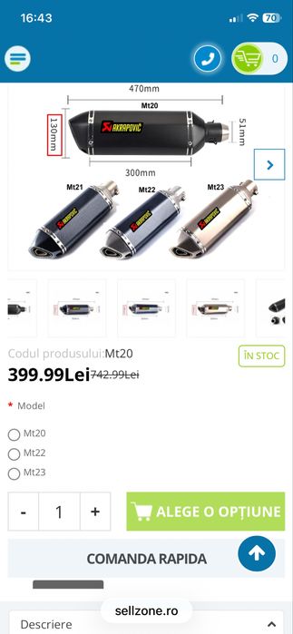 Toba mouă pt motocicleta sau scuter