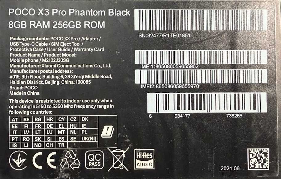 POCO X3 Pro Negru – 256GB Stocare / 8GB RAM – Folie si husa incluse