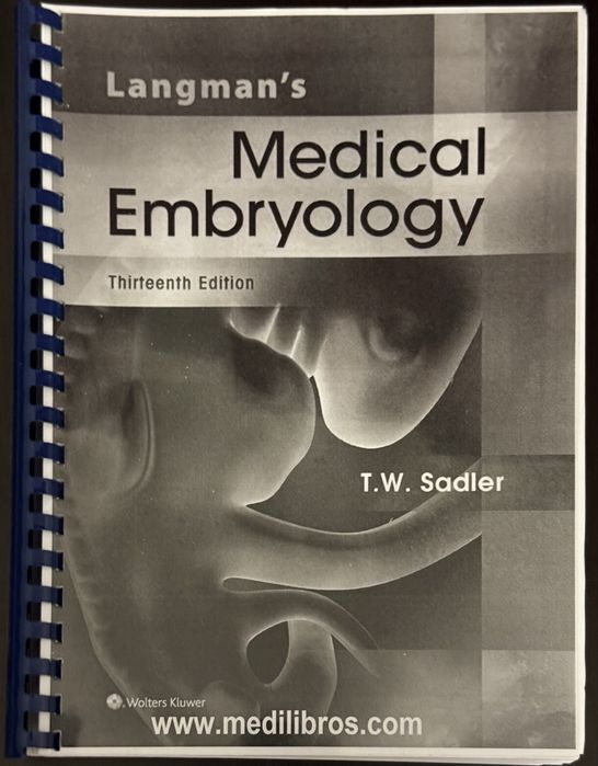 Langman's Medical Embryology 13th Ed - Printed Copy (B&W)