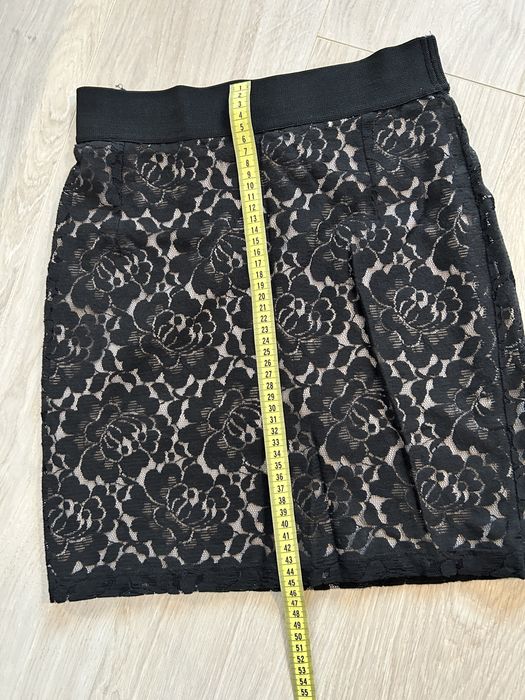Fusta mini, negru/bej