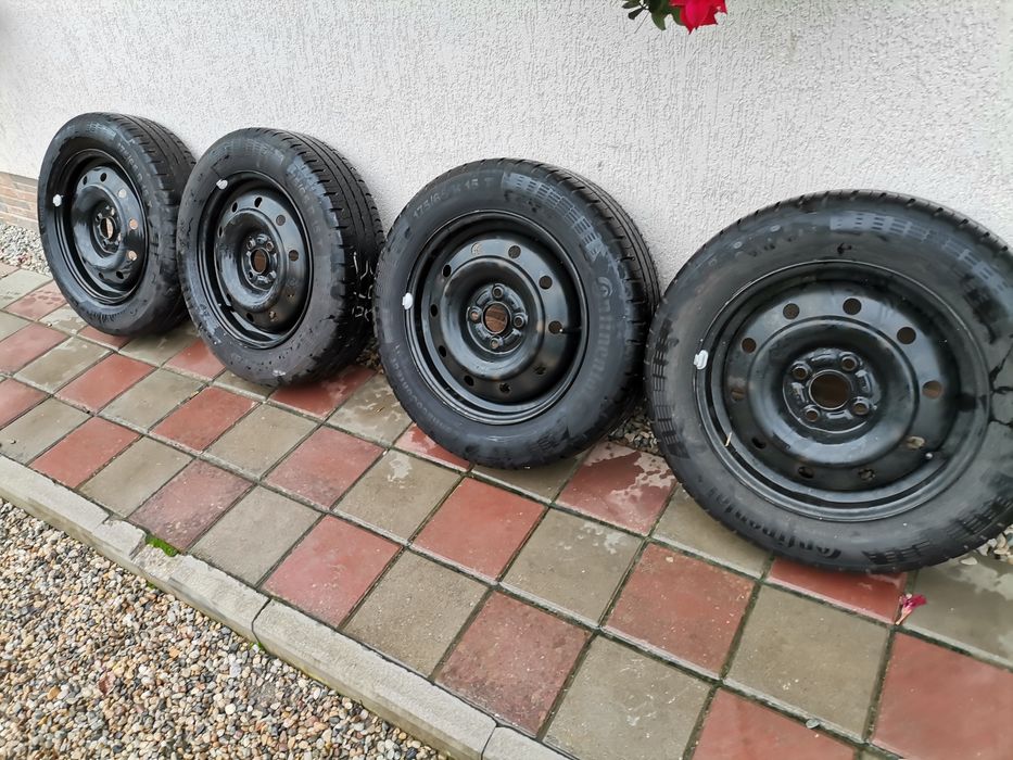 Jante Oțel 4x100  r15 +Anvelope vara 175/65r15