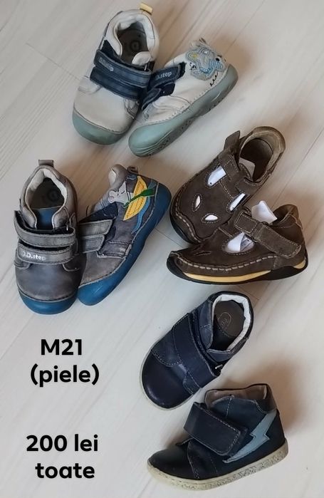 Lot încălțăminte băiețel m18-21 (7 perechi, majoritatea din piele)