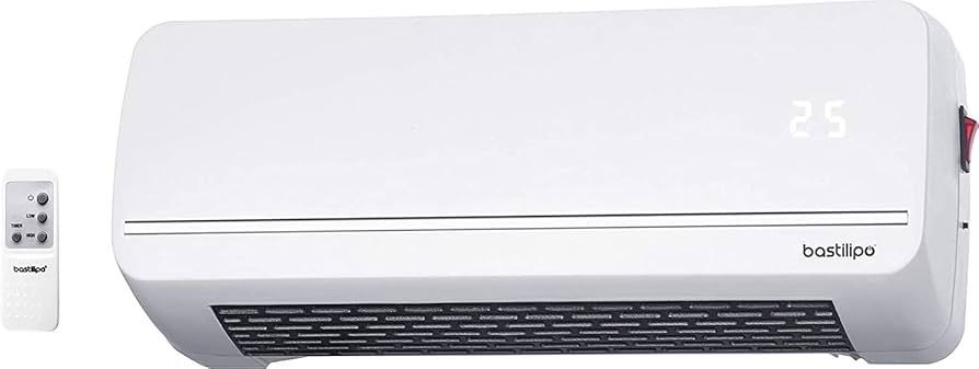 Керамична печка за стена  - горещ и студен въздух - подходяща за баня