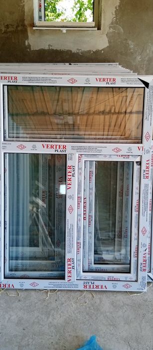 1донаси 470мингдан Пласт деразалари ва МДФ эшиклар