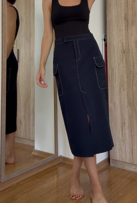 Fusta midi creion Topshop