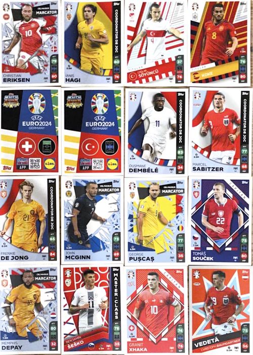 Cartonașe fotbaliști Panini, Match Attax și Abtibilduri