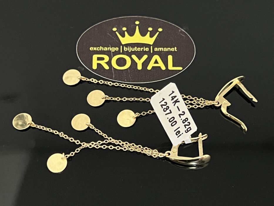 Bijuteria Royal CB : Cercei lungi aur 14k  585  2,85 gr