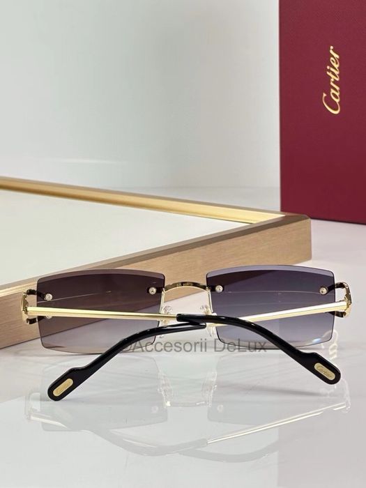 Ochelari de Soare Cartier Premiere  CT0466S Noi Full Box Verificare Colet Gold