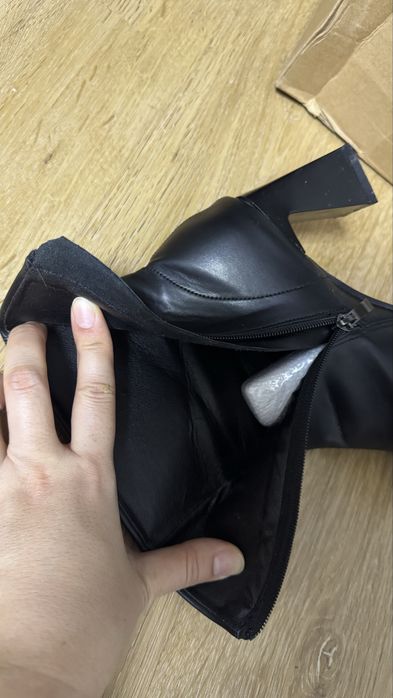 Натуральная кожа ботильены/сапоги