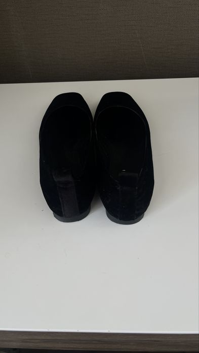 Балетки черные бархатные