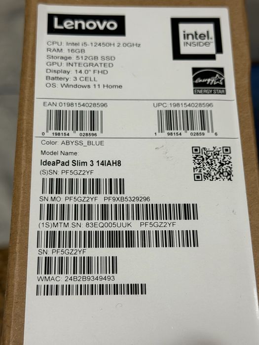 Laptop Lenovo IdeaPad Slim 3