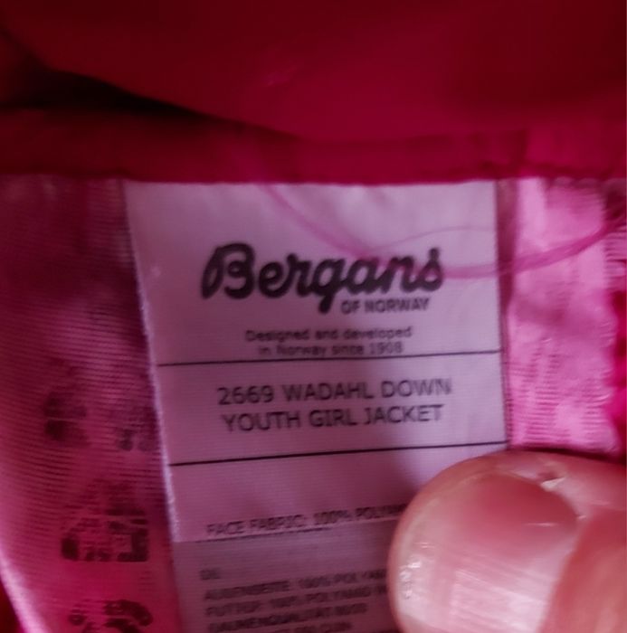 Детско пухено яке Bergans of Norway размер 160см , 12-14г, XS дамско