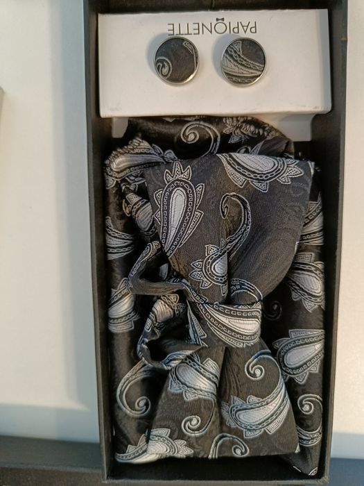 Set papion, butoni și batista Papionette