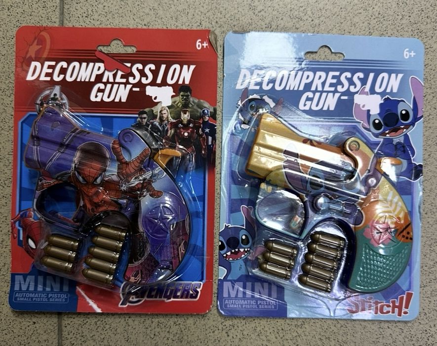 Детски Пистолет с патрони Спайдърмен, Стич, Spiderman, Stitch