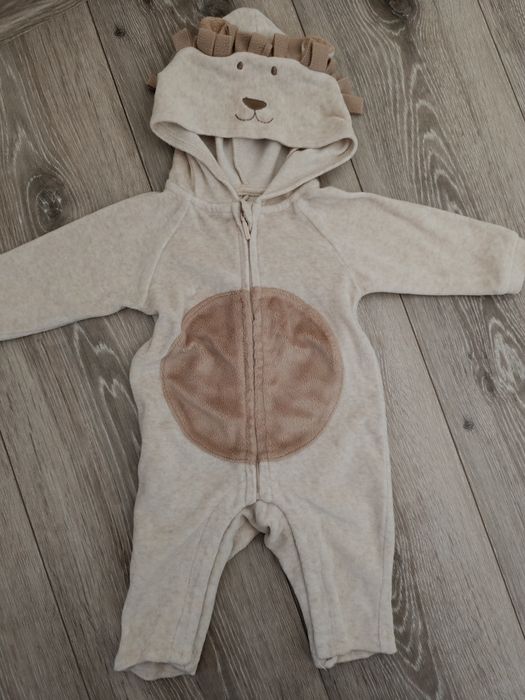Бебешки плюшен гащеризон 56 размер