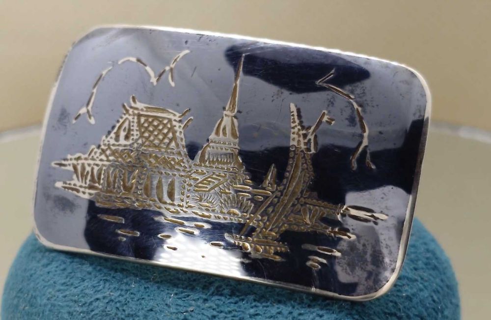 Broșă de Colecție SIAM NIELLO – Argint Sterling