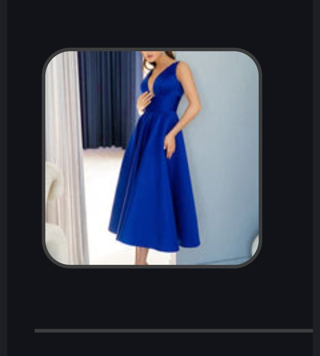 4,99 lei transport azi! Rochie elegantă TESSA, albastru regal, nouă cu eticheta