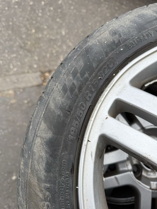 Jante pe 15 cauciucuri vara ford fiesta/195/50/15